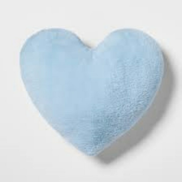 blue heart pillow